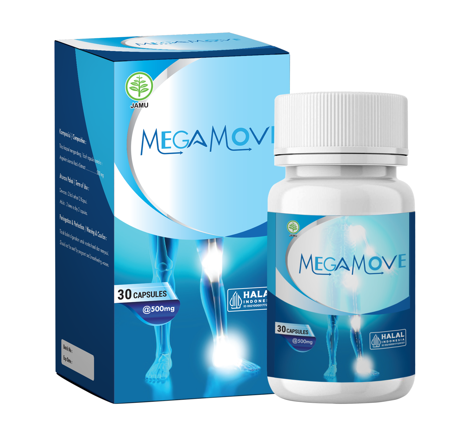 Megamove - Suplemen herbal untuk mendukung kesehatan sendi
